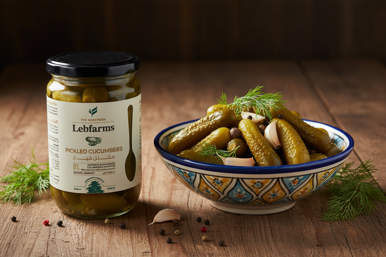 Pickled Cucumbers with Serving Dish